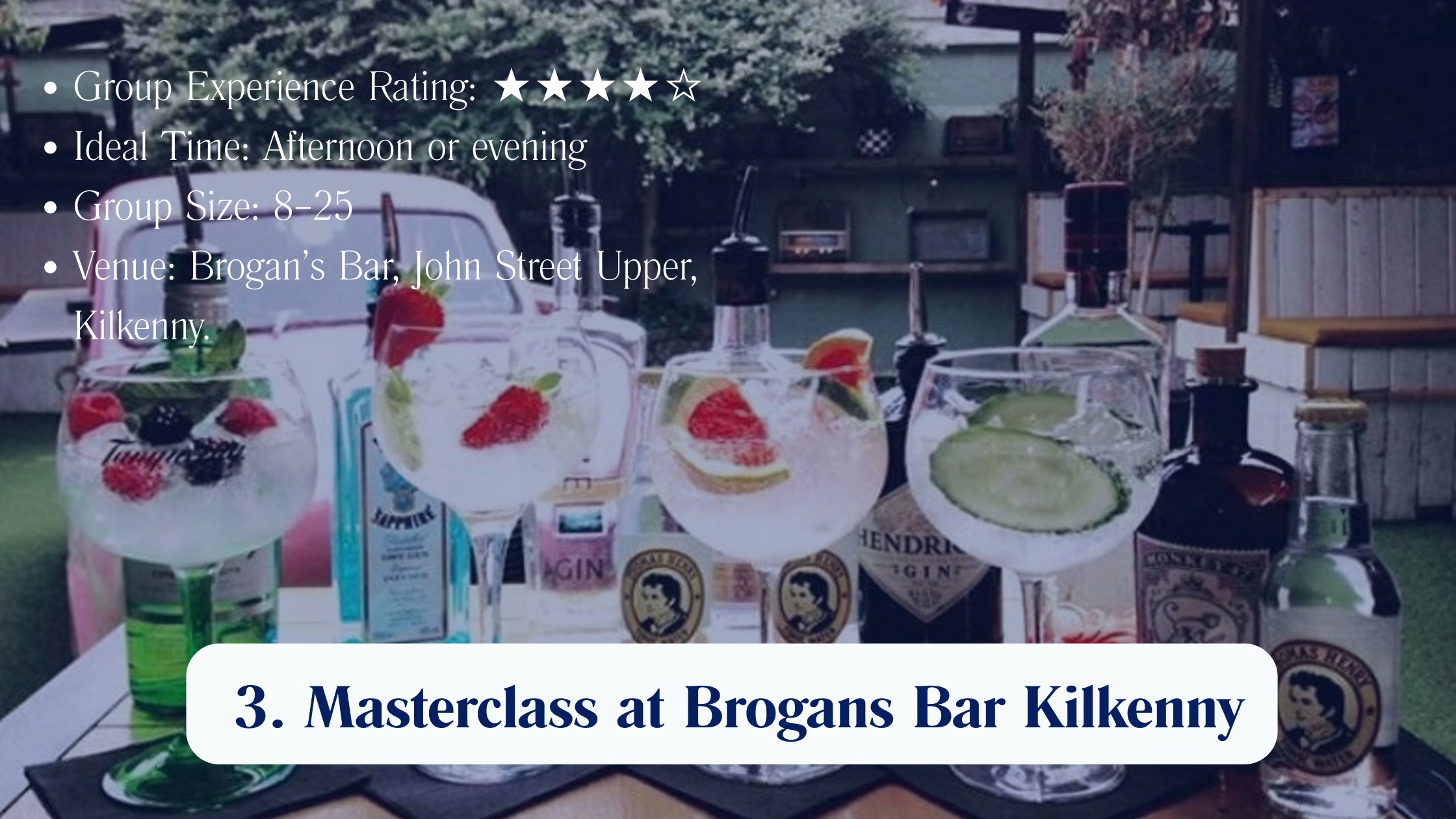 Kilkenny cocktail classes